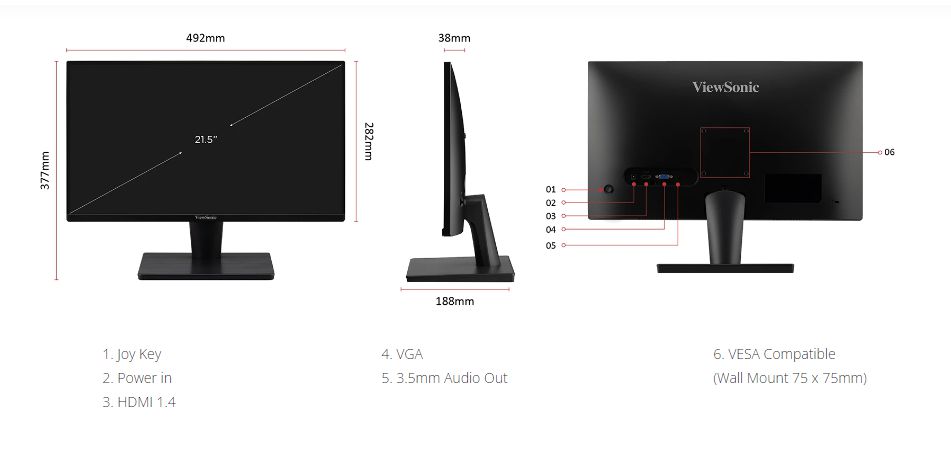 lcd viewsonic va2215 h