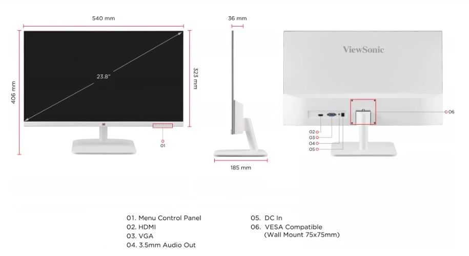 lcd viewsonic va2432-hw